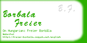 borbala freier business card