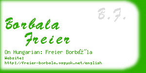 borbala freier business card